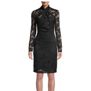 Elie Tahari Twist-Accented Lace Dress size 4